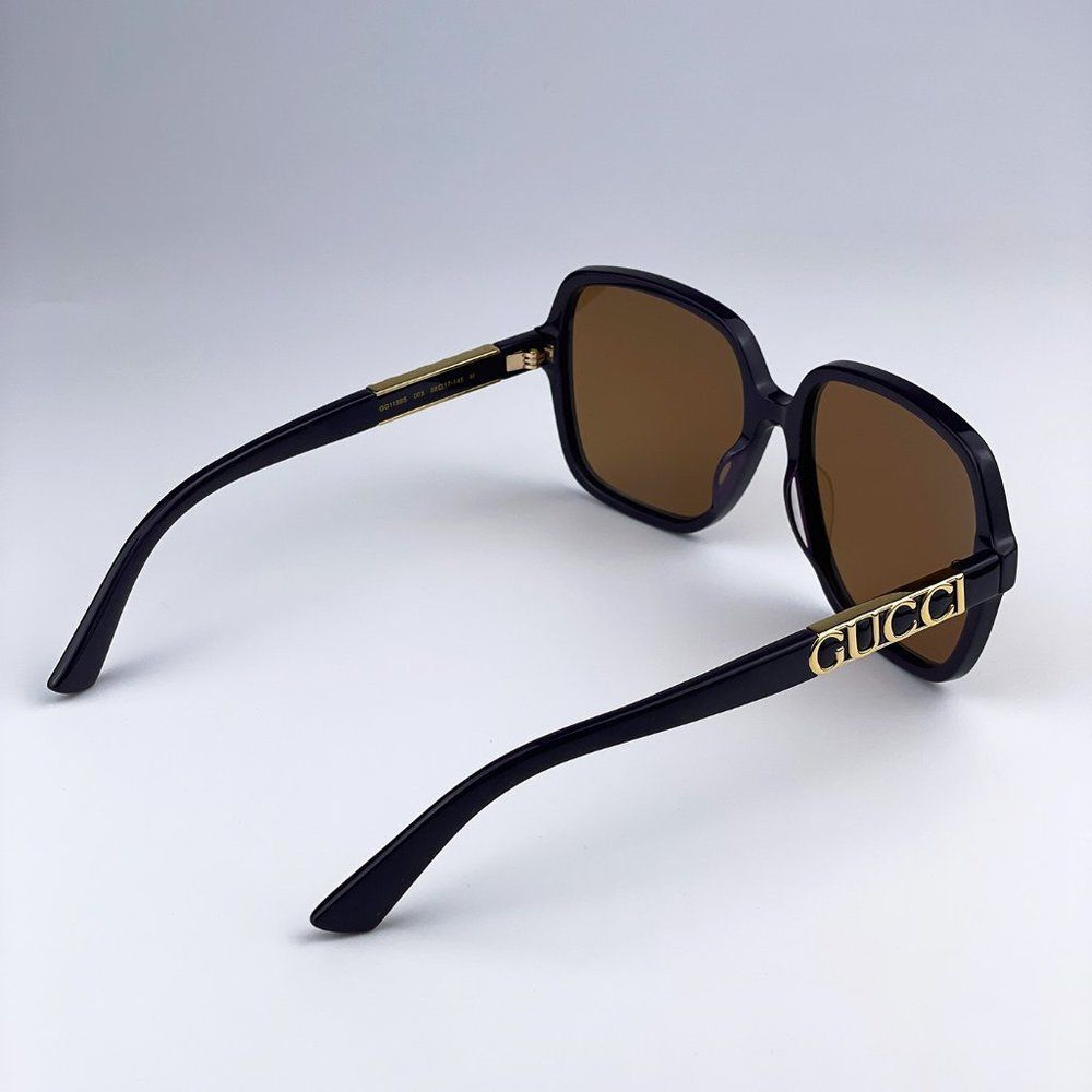 Gucci GG1189S 005 Sunglasses Violet Brown Square Oversized Women - Picture 9 of 12